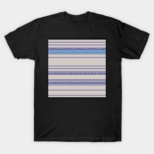 blue stripes on gray T-Shirt